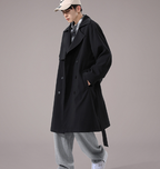 Men's Double Breasted Loose Trench Coat