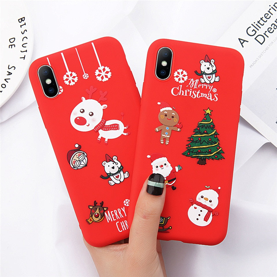 Red Christmas Phone Case for iPhone 8 Plus & 7 | Protective Cover