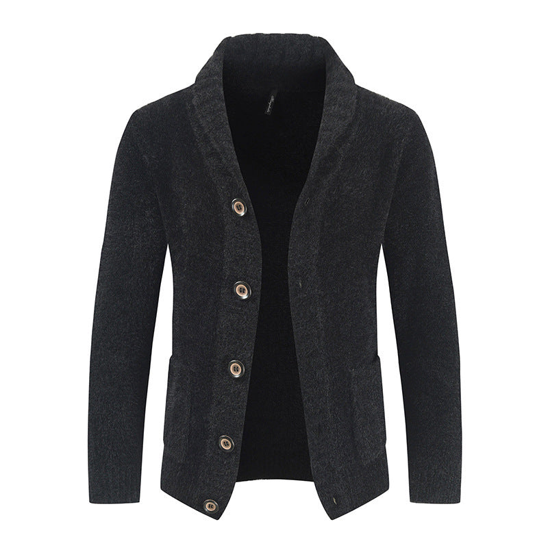 Men's Trendy Single-Breasted Lapel Sweater