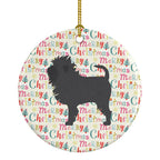 Affenpinscher Merry Christmas Ceramic Ornament