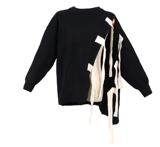 Ladies Bowknot Round Neck Long Sleeve Pullover | Streetwear