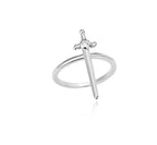 Hip Hop Cross Zircon Ring for Women