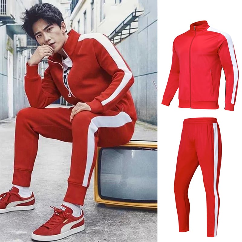 Casual Velvet Two-Piece Sports Suit with Jacket