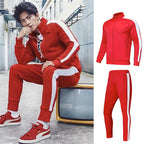Casual Velvet Two-Piece Sports Suit with Jacket