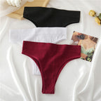 FINETOO Women's Seamless High Waisted Thongs