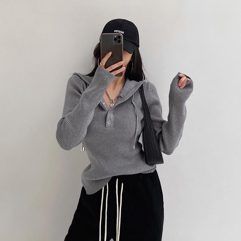 Slim Pullover Hooded Sweater for Women | Streetwear