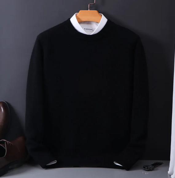 Men's Oversized Knit Round Neck Sweater