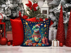Gecko Christmas Throw Pillow