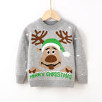 Cartoon Christmas Elk Sweater for Kids