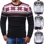 Men's Christmas Sweater with Geometric Patterns