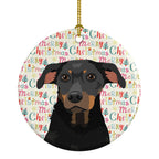 Rottweiler Black and Tan #5 Christmas Ceramic Ornament