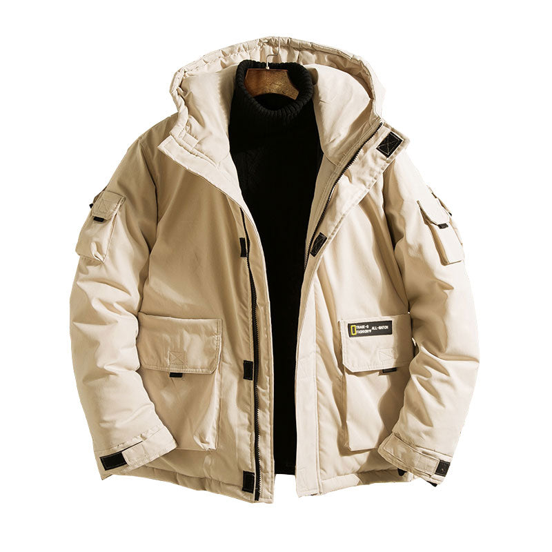 YASUGUOJI 2022 Safari Style Men's Hooded Winter Jacket