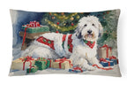 Old English Sheepdog Cozy Christmas Throw Pillow