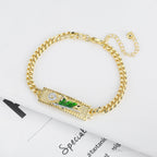 [Duplicate] Jesus Rose Chain Bracelet with Drop Oil Ornament