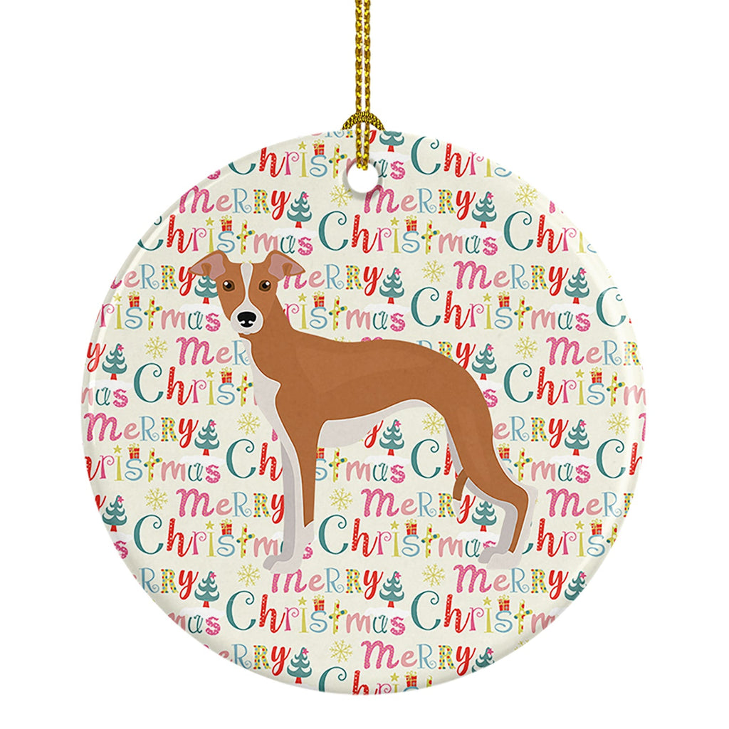Italian Greyhound #2 Merry Christmas Ceramic Ornament