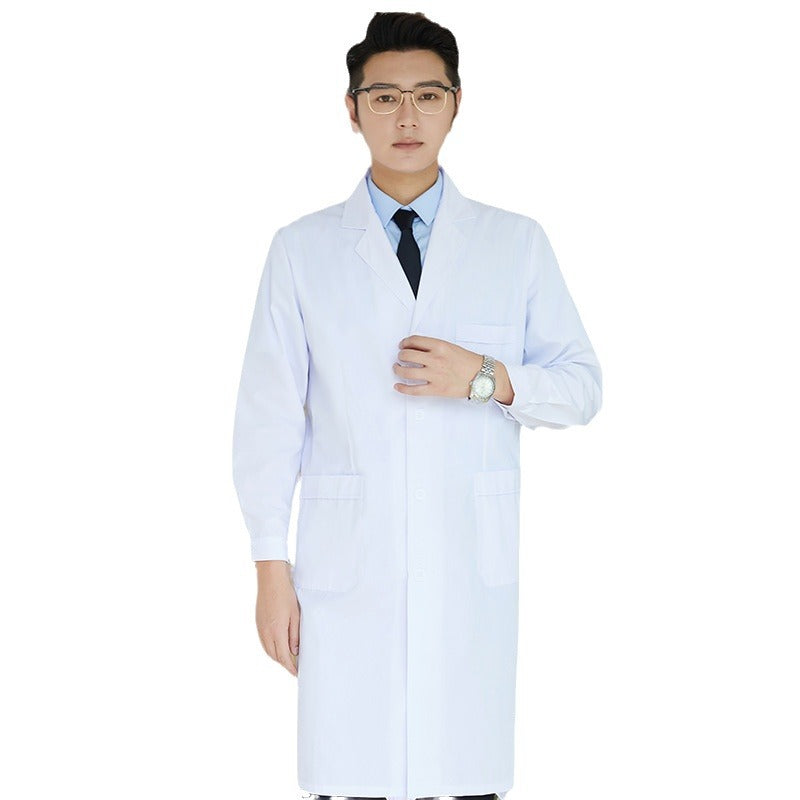 White Long Sleeve Coat for Tattoo Artist Uniform