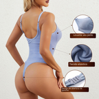 European Style Bodysuit with Backless Design