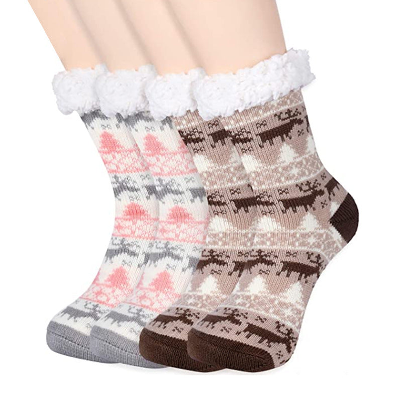Christmas Floor Socks for Adults - Non-Slip Slippers