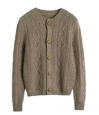 Thick 100% Pure Wool Women's Cardigan Sweater