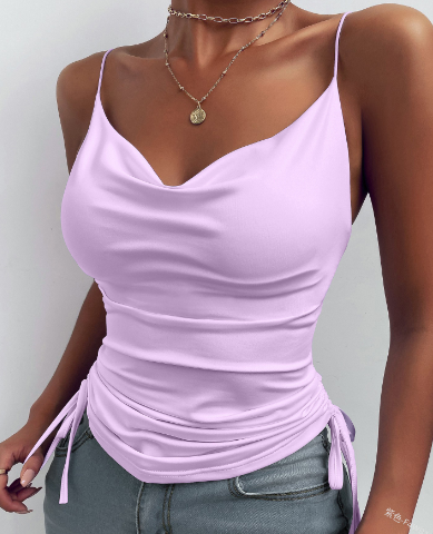V-neck Spaghetti Strap Camisole Tops for Women