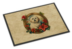 Coton De Tulear Christmas Flowers Doormat