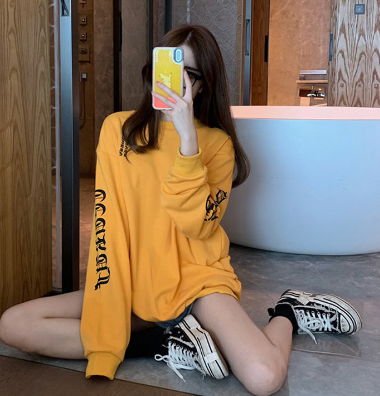 Korea Loose Oversized Super Long Sleeve Sweater