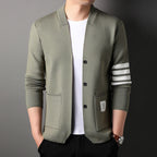 Men's Slim-fit Long Sleeve V-neck Cardigan Coat