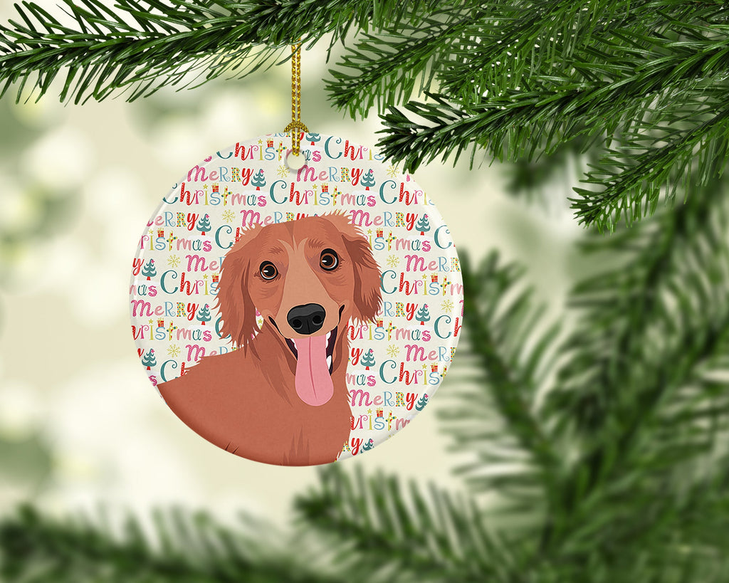 Chihuahua Red #1 Christmas Ceramic Ornament
