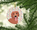 Chihuahua Red #1 Christmas Ceramic Ornament