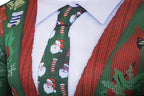 3D Christmas Tree Men's Long Sleeve T-Shirt with Tie | Streetwear