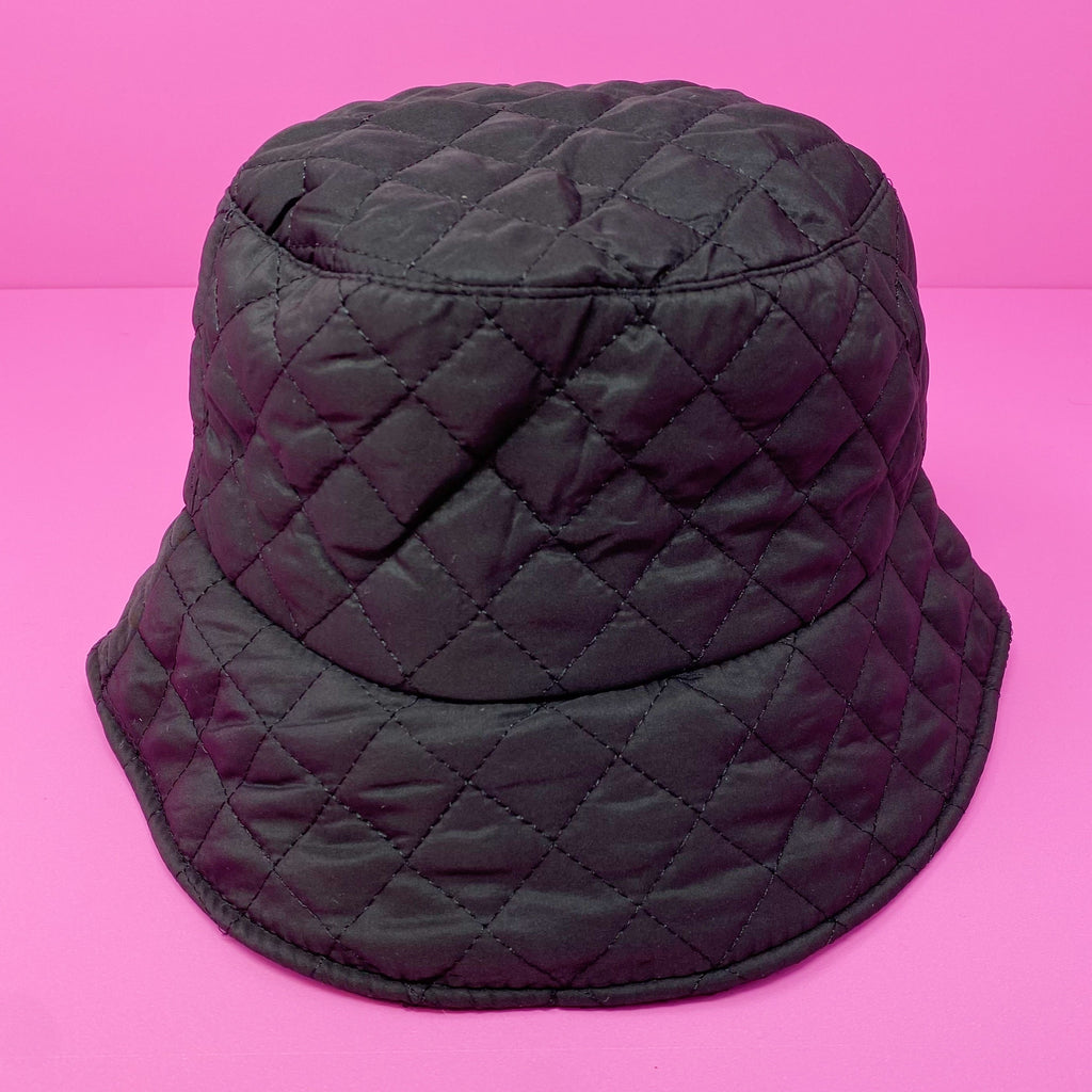 Fall In London Quilted Bucket Hat | Embroidered Cap