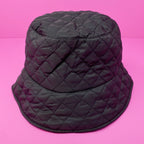 Fall In London Quilted Bucket Hat | Embroidered Cap