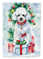 Poodle Christmas Garden Flag
