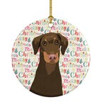 Doberman Pinscher Red and Rust Ears #2 Christmas Ceramic Ornament