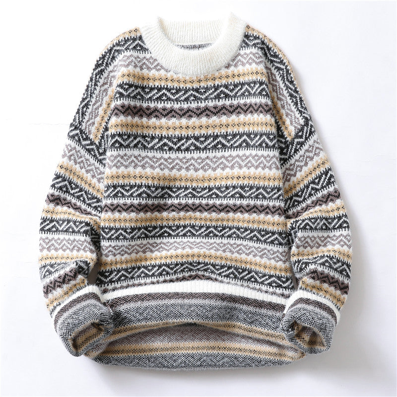 Men's Thick Mink Velvet Sweater for Autumn and Winter