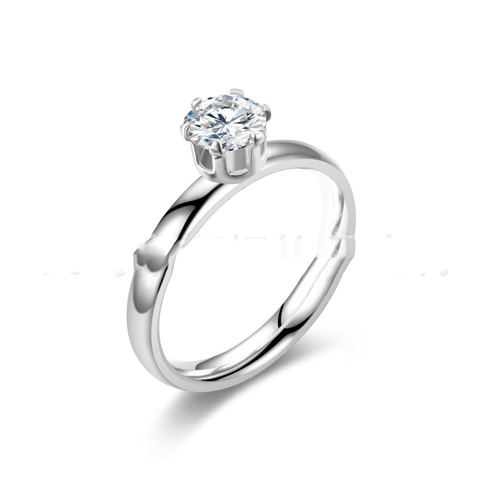 Adjustable Solitaire Zircon Ring