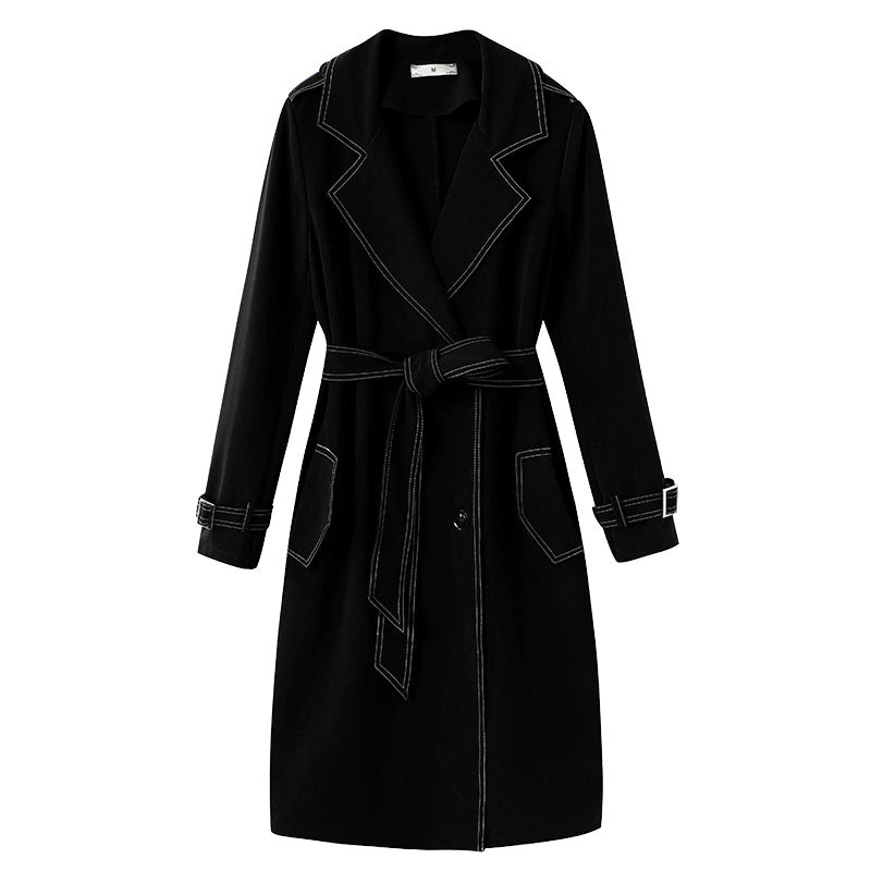Lace-up Long Sleeve Large Lapel Jacket