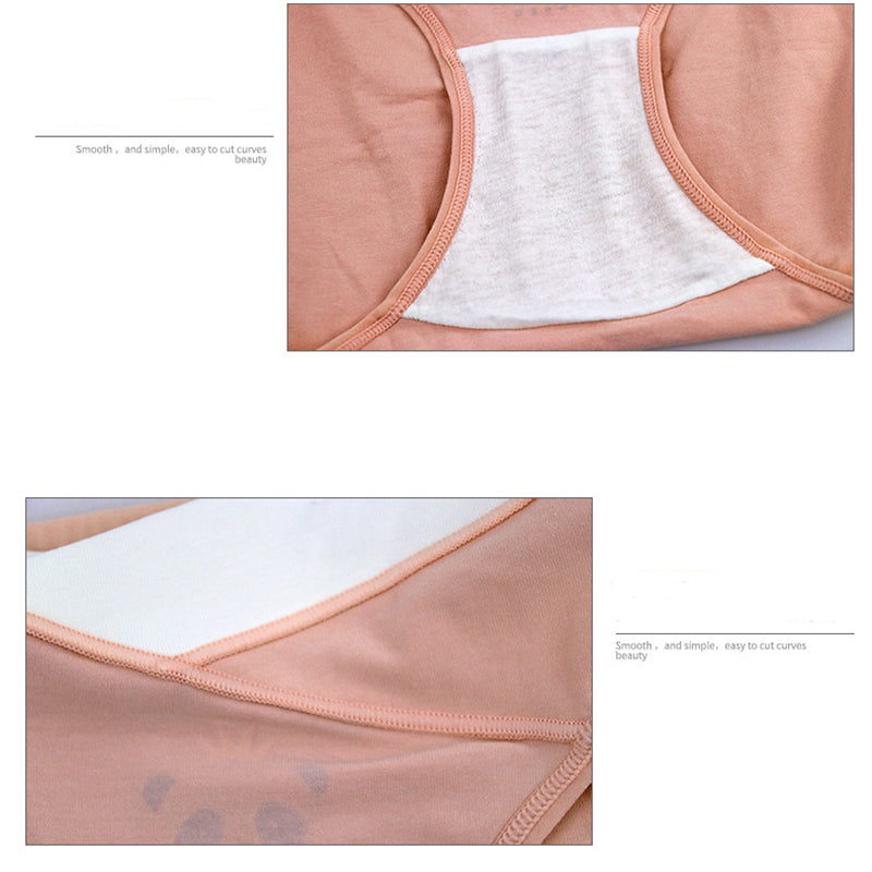 4-Piece Set Women's Cotton Low Waist Maternity Panties