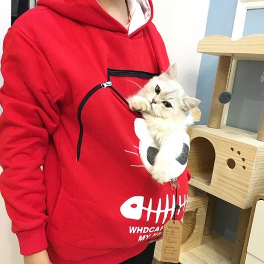 Cat Lovers Hoodie with Paw Print Design for Pets