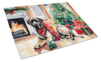Mastiff Cozy Christmas Glass Cutting Board