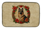 Belgian Tervuren Christmas Flowers Dish Drying Mat