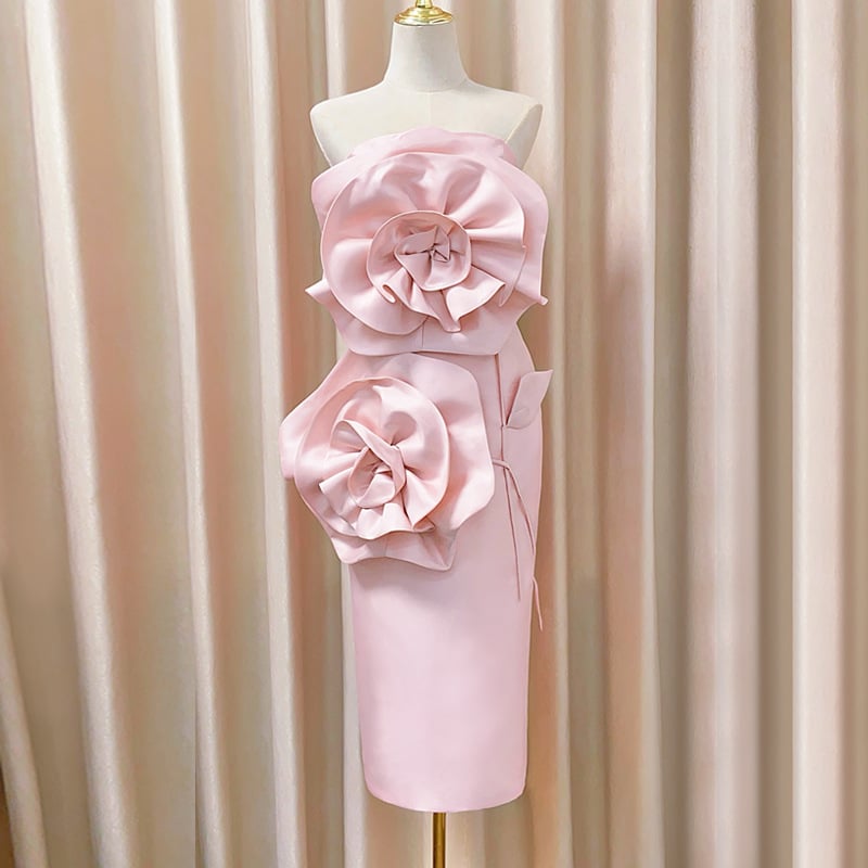 Women's Fashion Pure Color Tube Top Dress