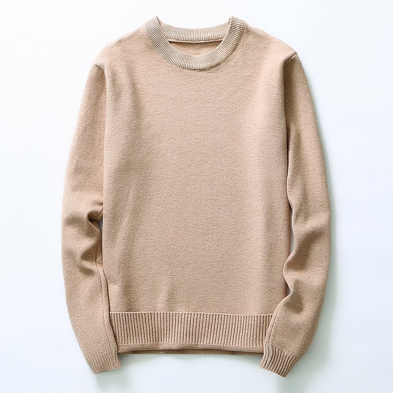Men's Casual Long Sleeve Round Neck Sweater Fashion