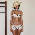Polka Dot Halter Bikini Set