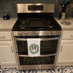 English Springer Spaniel Tricolor Christmas Wreath Kitchen Towel Set of 2