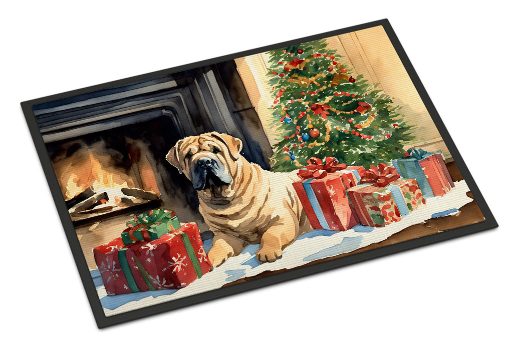Shar Pei Cozy Christmas Doormat