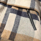 Men's Thick Woolen Plaid Coat - Retro Oversized Jacket