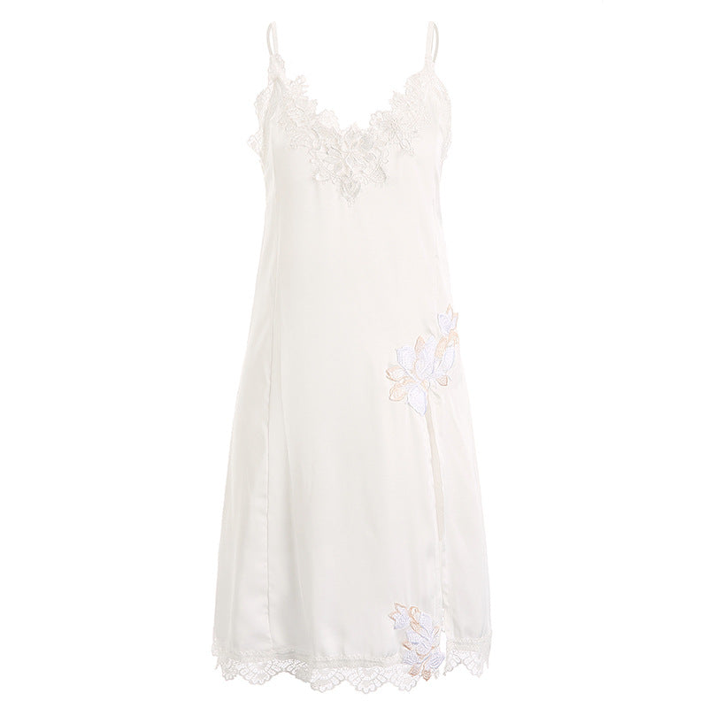 Lace Lingerie Nightwear Cami Dress with Side Split