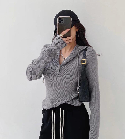 Slim Pullover Hooded Sweater for Women | Streetwear