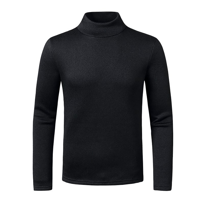 European American Men's High Neck Sweater for Warmth